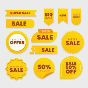 Coleção de etiqueta de vendas _ Vetor Premium