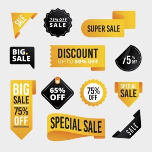 Free Vector _ Realistic sales label set